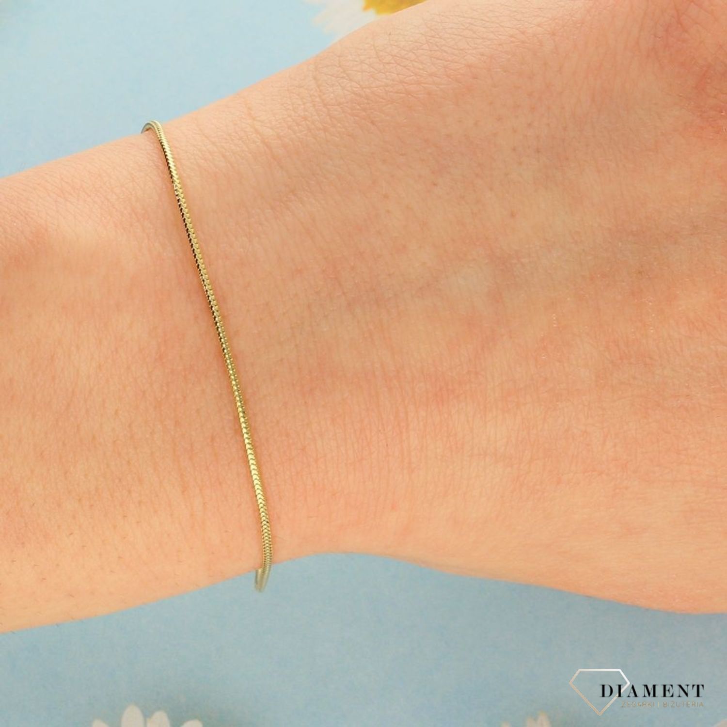 Bransoletka złoto linka. Bransoletki delikatne. Złote Bransoletki Damskie w Sklepie z Biżuterią zegarki-diament.pl to idealny pomysł na prezent dla kobiety..jpg